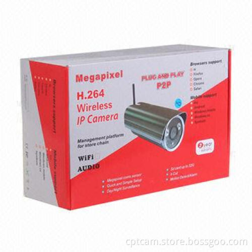 H.264 Wi-Fi Waterproof IR Camera with 60m IR Vision/SD Slot/Latest P2P/iPhone/Android Mobile View